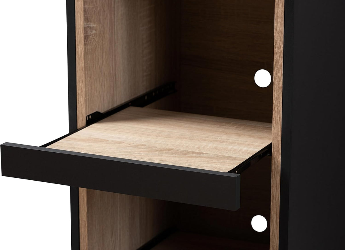 Dark Grey/Oak Brown Kitchen Cabinet V823