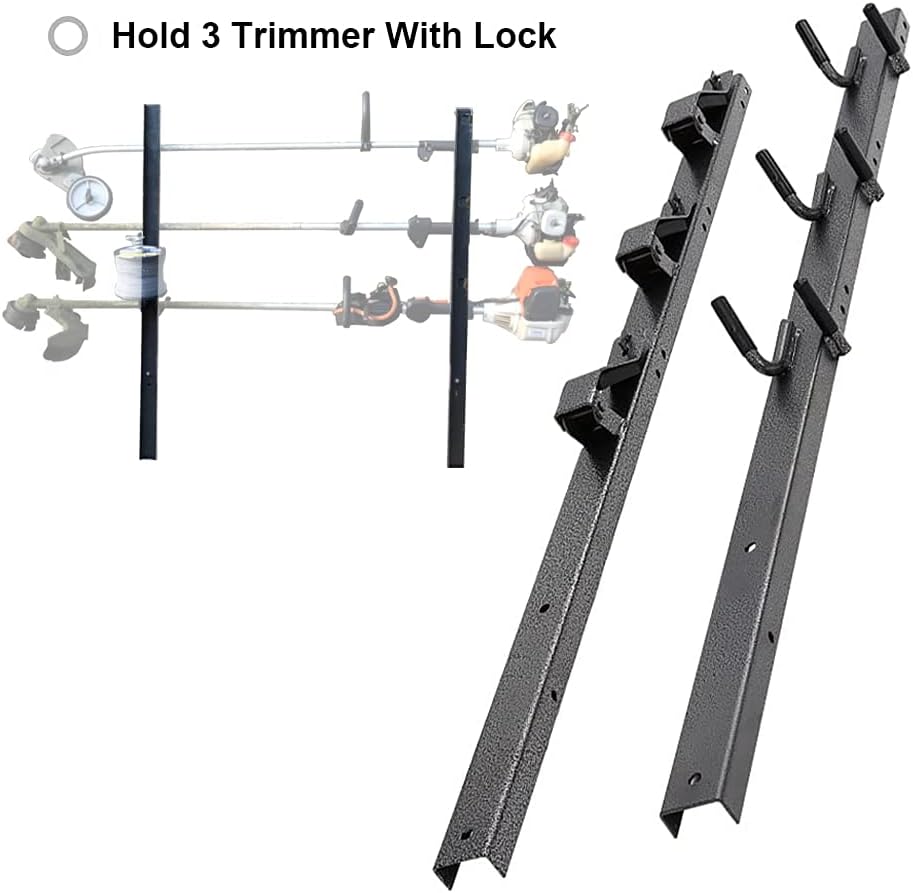 3 Place Trimmer Rack with Locks Pack of 2 A1218