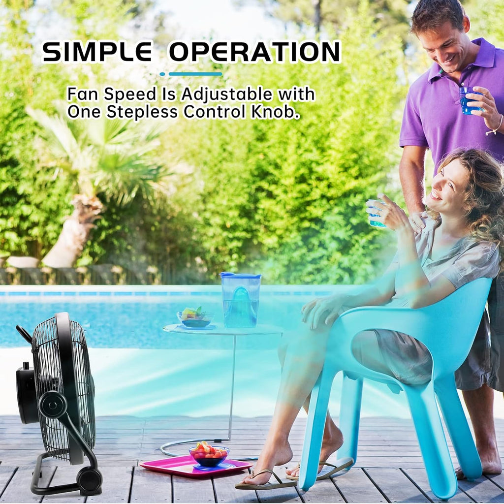 15000mAh 12'' Cordless Metal Blade Portable Fan W152920