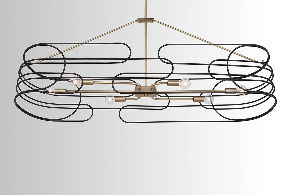 6 Light Island Aged Brass/Black D72303