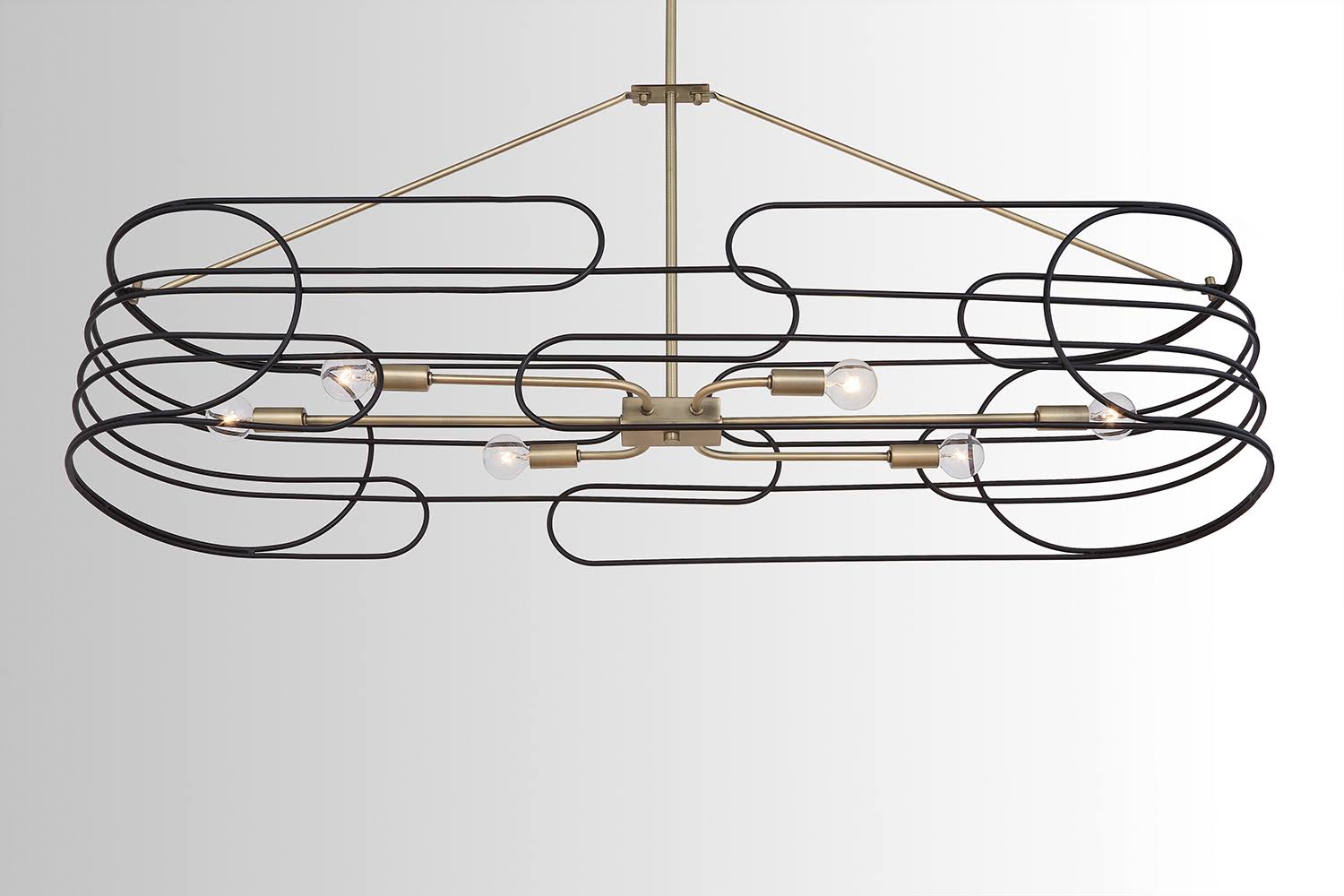 6 Light Island Aged Brass/Black D72303