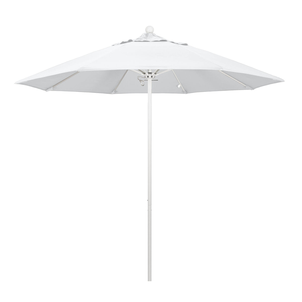 White Olefin Fiberglass Market Umbrella I167020