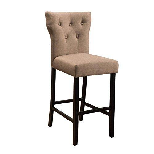 Mocha Brown Fabric Counter Stool Set of 2 D9864