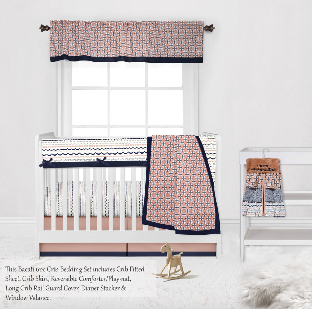 10-Piece 100% Cotton Percale Crib Bedding Set with 2 Crib Fitted Sheets B362430