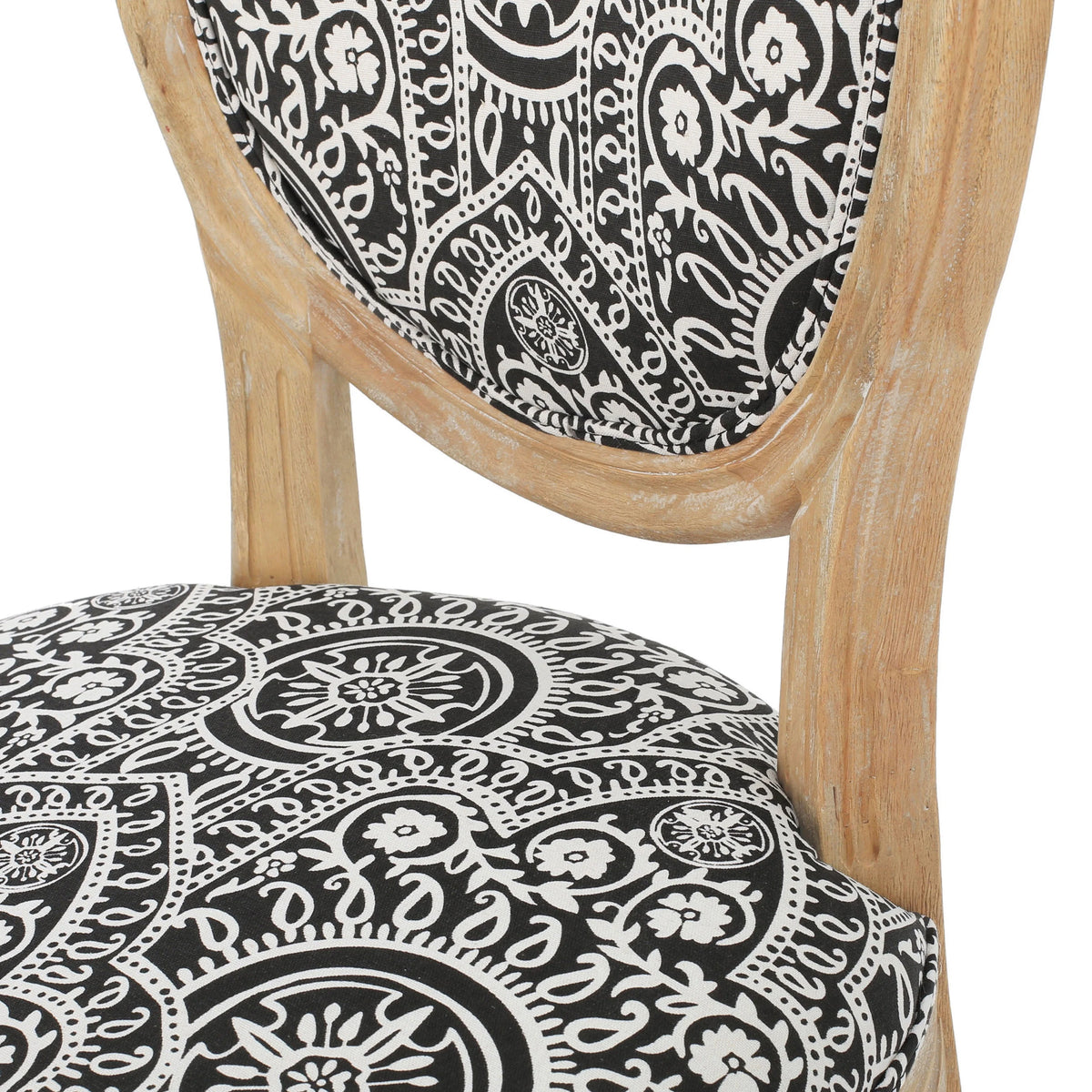 Black Fabric Dining Chairs, Set of 2 G43968