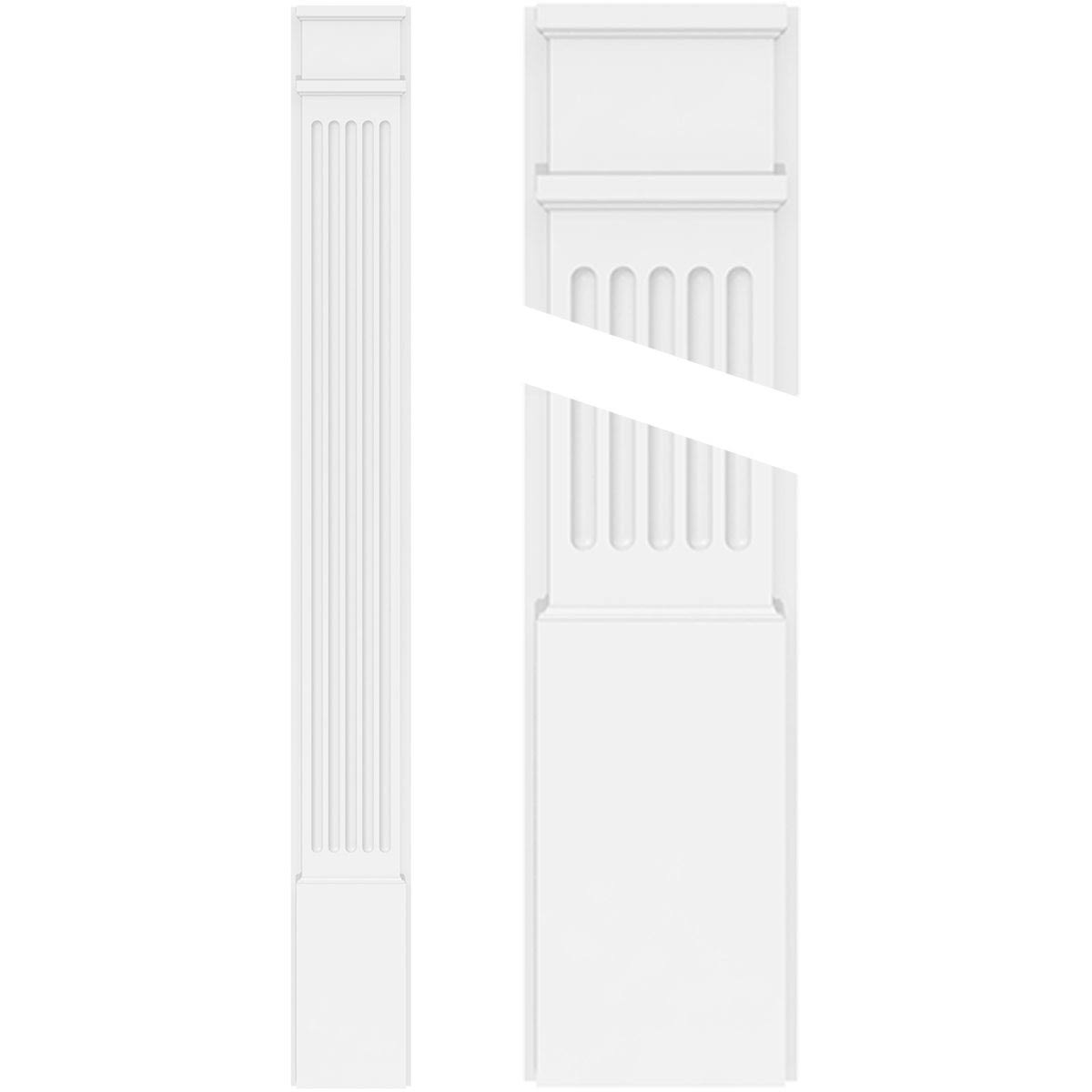 Fluted PVC Pilaster (Pair) W3181