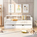 White Solid Wood Daybed with Trundle P3085