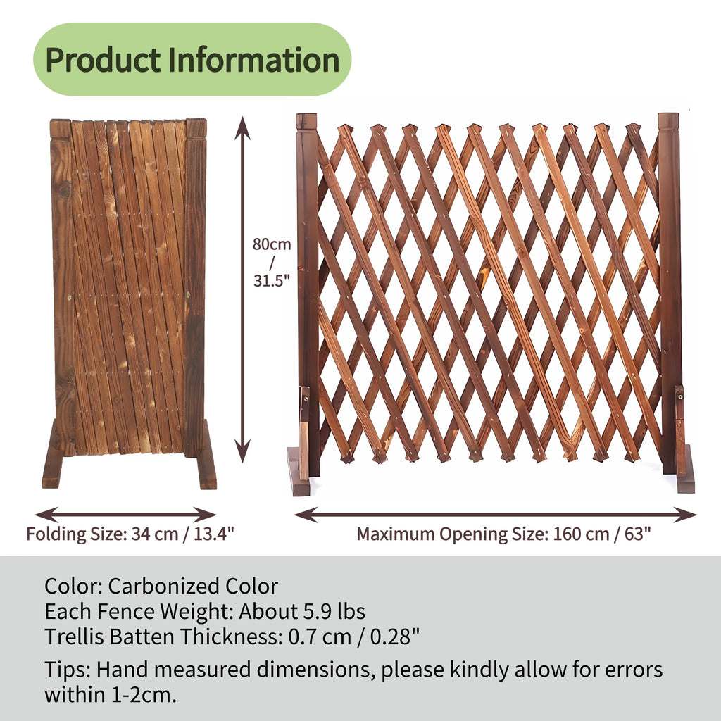 2 Pack Extendable Wood Fence Pet Gate F813