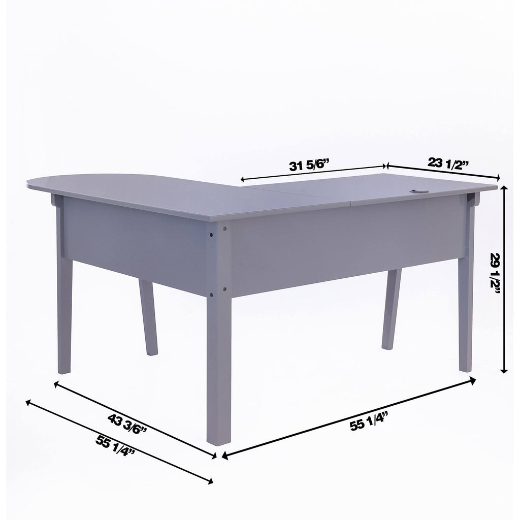 Grey L Shaped Corner Desk O8094