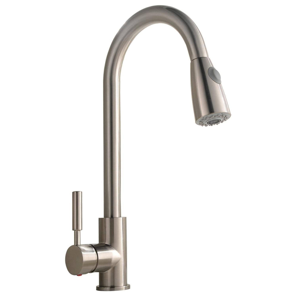 Commercial Stainless Steel Single Handle Pull Down Sprayer Kitchen Faucet D83613