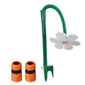 White Flower Shaped Dancing Sprinklers Lawn Watering with 2pcs Adapter A1310