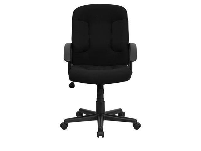 Black Fabric Executive Chair with Nylon Arms P1173