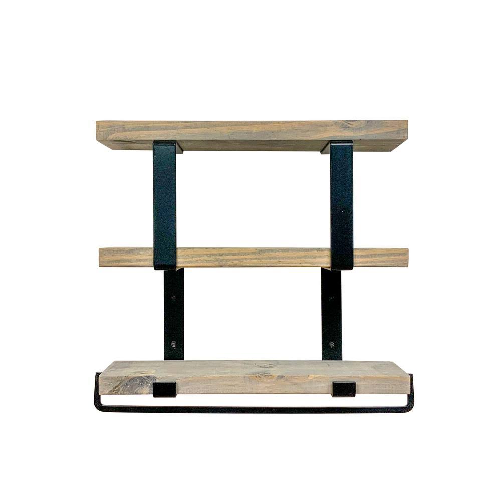 Gray Tiered Decorative Wall Shelf D443