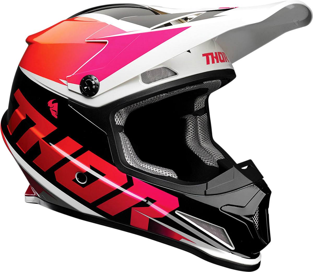 Orange/Black/White Cross Helmet Q8680