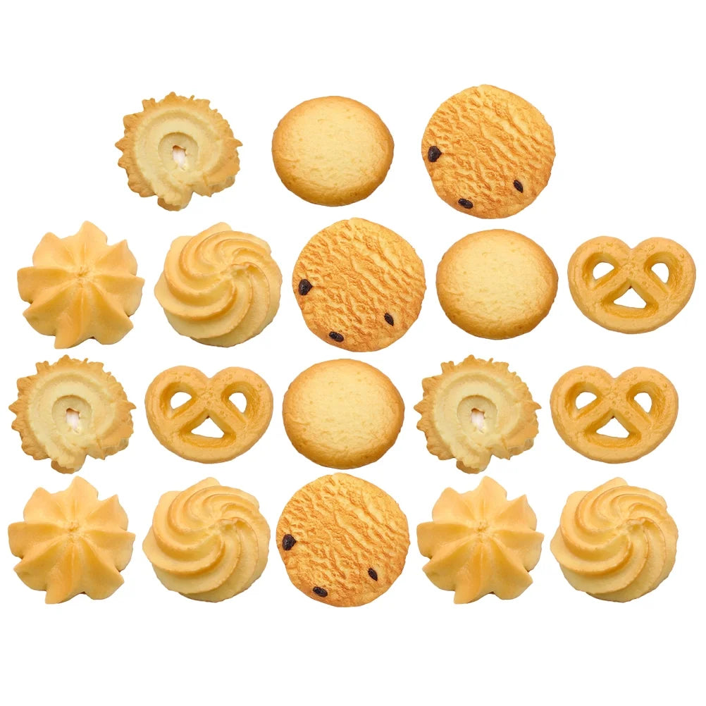54 Pcs Dollhouse Miniatures Cookies Chocolate Popcorn Biscuit Fake Candy Food Plaything U39270