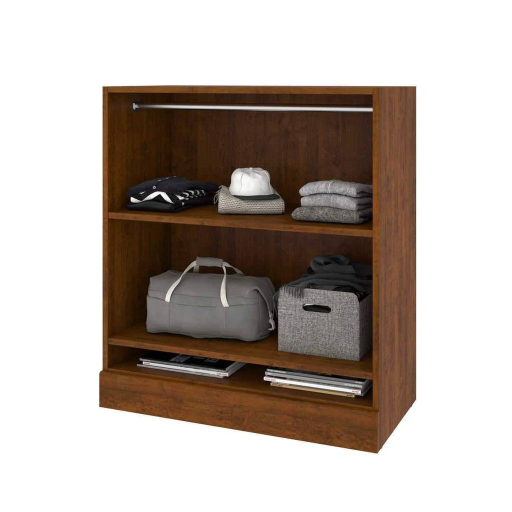 White Low Storage Unit with Rod X756
