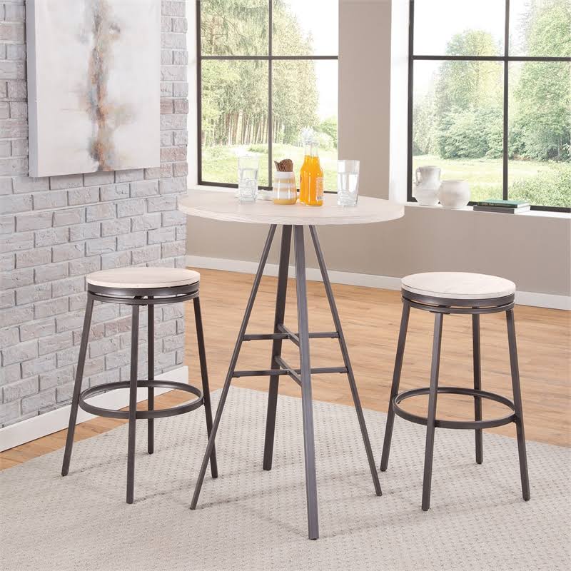 Gray Metal High Pub Table O4883