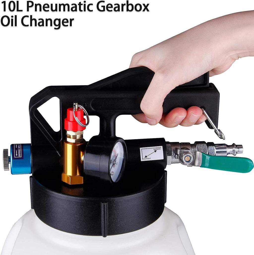 10L Pneumatic Fluid Extractor Dispenser Set ATF Refill Tool Kit B8834