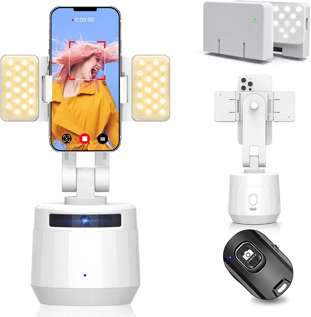 White Auto Face Tracking Tripod Phone Holder N21827