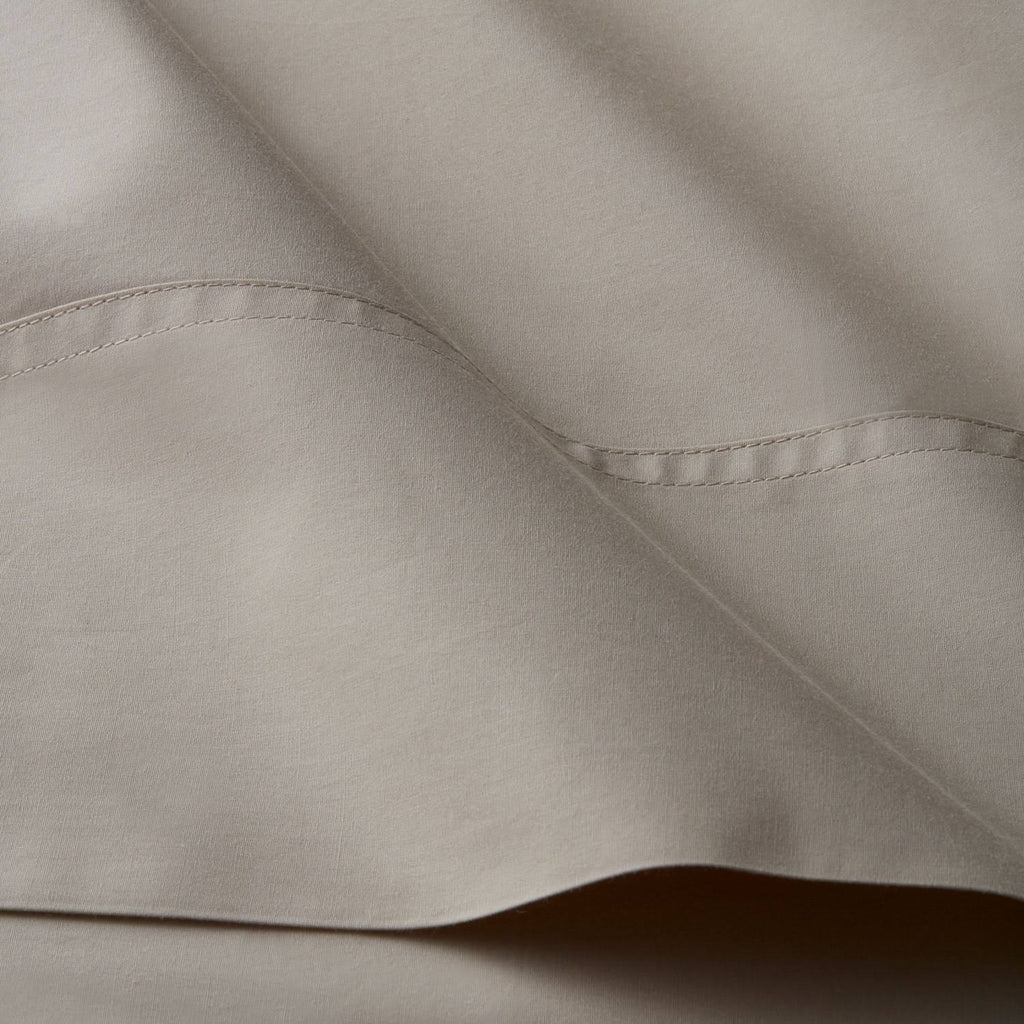 Ivory Queen Size Supima Cotton Percale Flat Sheet S684658