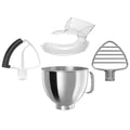 5-Quart Stainless Steel Bowl with Coated Pastry Beater, Flex Edge Beater, and Pouring Shield J3689