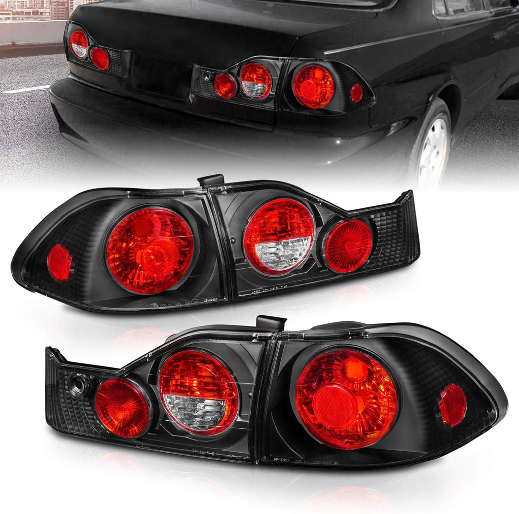 4 Door Brake Taillights Black Set for Honda Accord D568