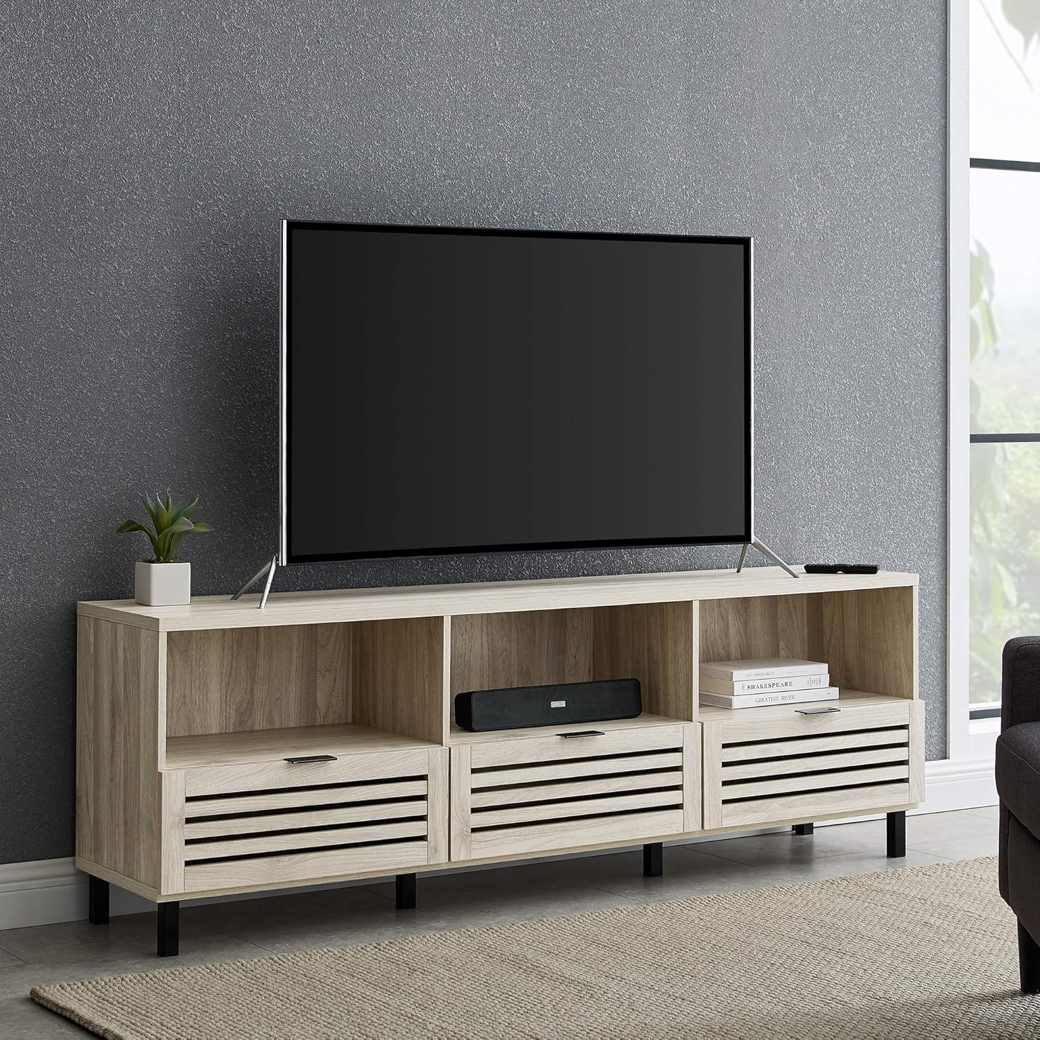 58 Inch Graphite Wood TV Stand M528781