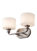 Brushed Steel 2 Light Vanity J489200