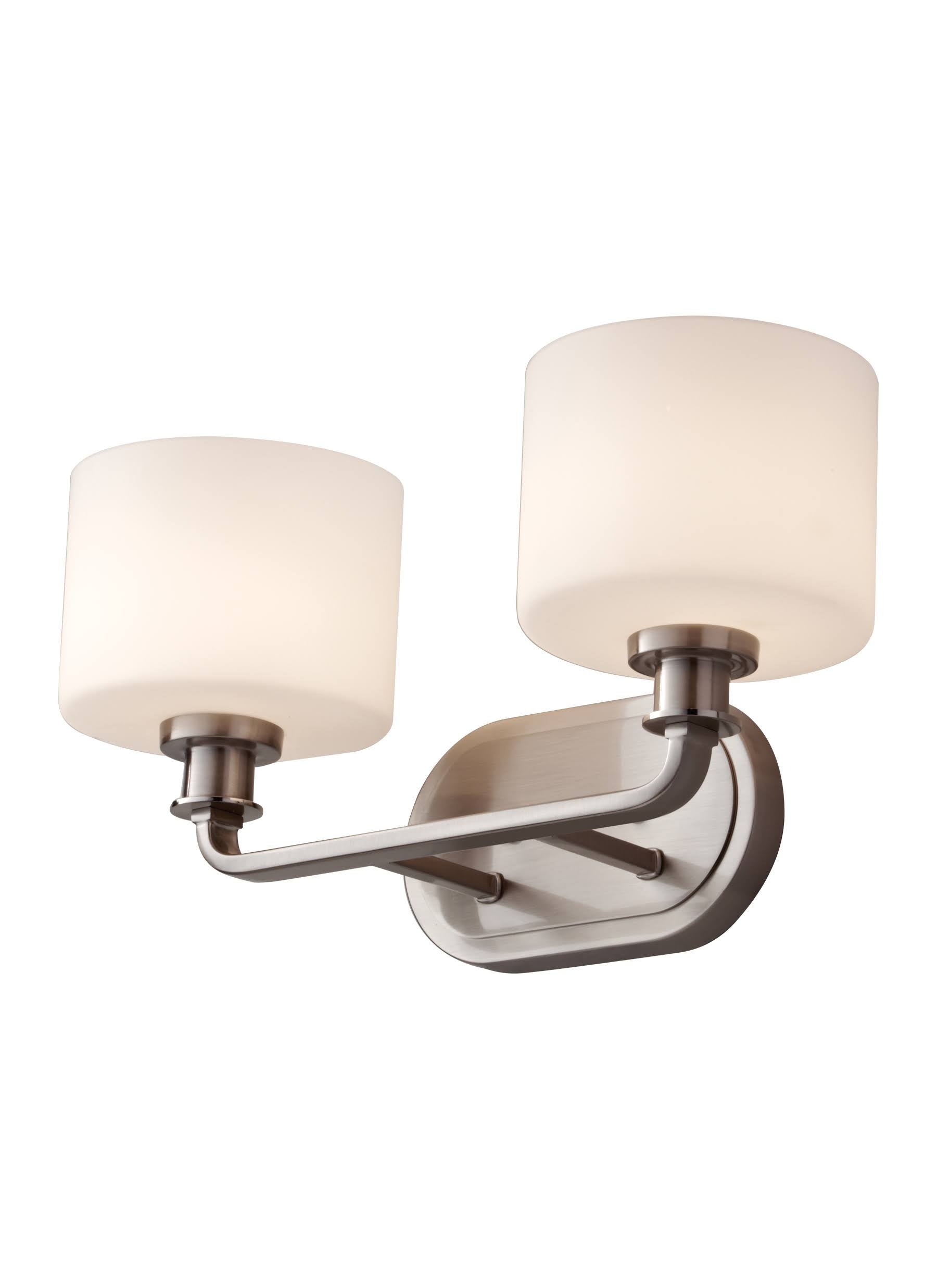 Brushed Steel 2 Light Vanity J489200