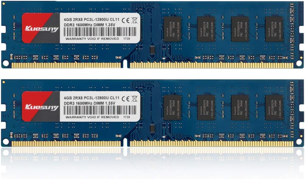 16GB Kit (8GBX2) DDR3L-1600 UDIMM Non ECC Unbuffered Desktop Memory RAM Module V5297