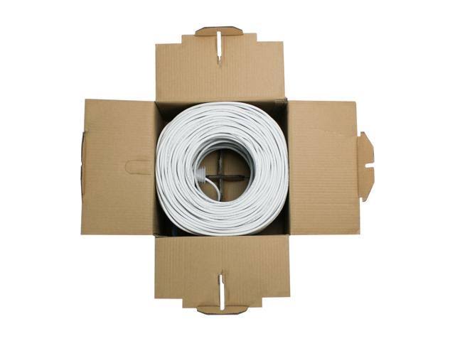 Cat6 Bulk Network Cable Ethernet UTP CCA 500 ft White G811