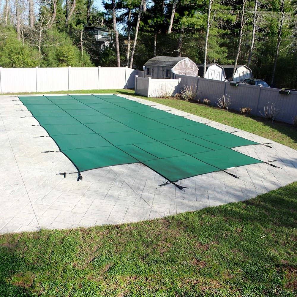 Blue Mesh Safety Cover for Swimming Pool, 16ftx32ft P765
