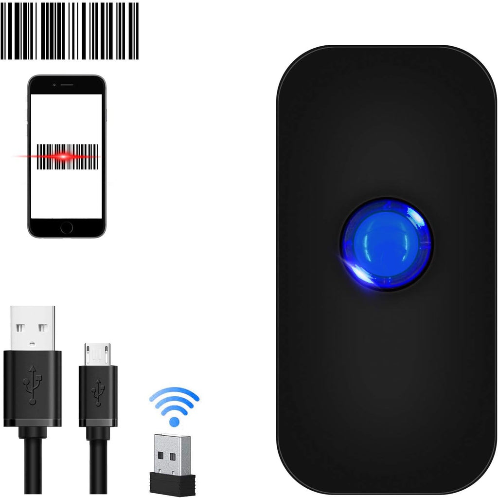 2D QR Barcode Scanner, Omnidirectional Hands-Free USB Automatic Barcode Reader, Pack of 2 K307636