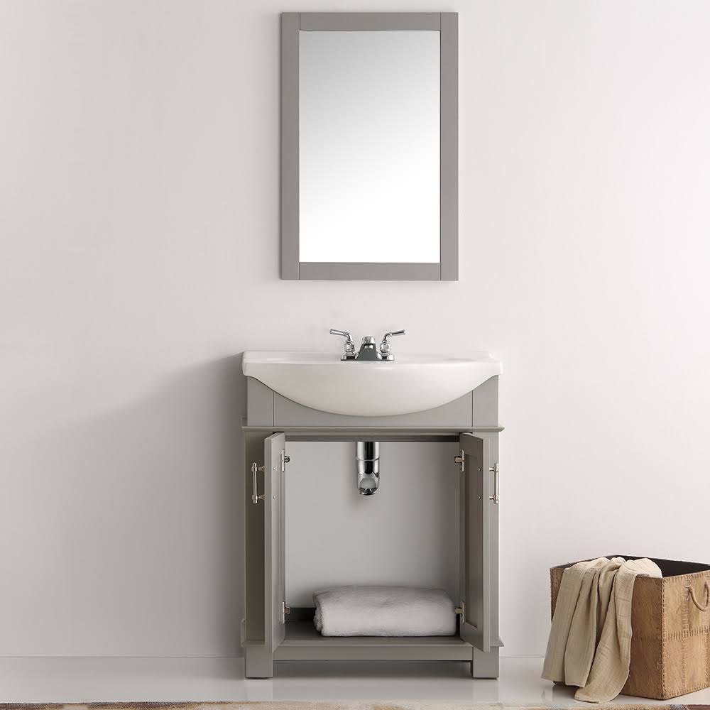 Gray Traditional Bathroom Vanity Q740