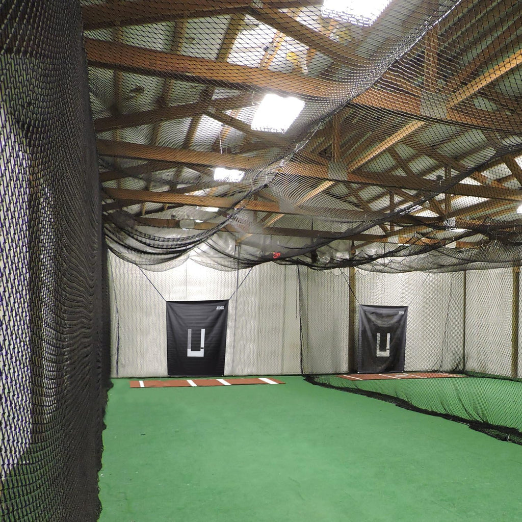 Black Twisted Knotted Polyethylene Batting Cage Nets B388043