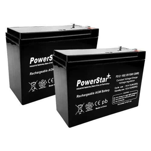 Pack of 2 12V 10AH Rechargeable Sealed Lead Acid Battery K375629