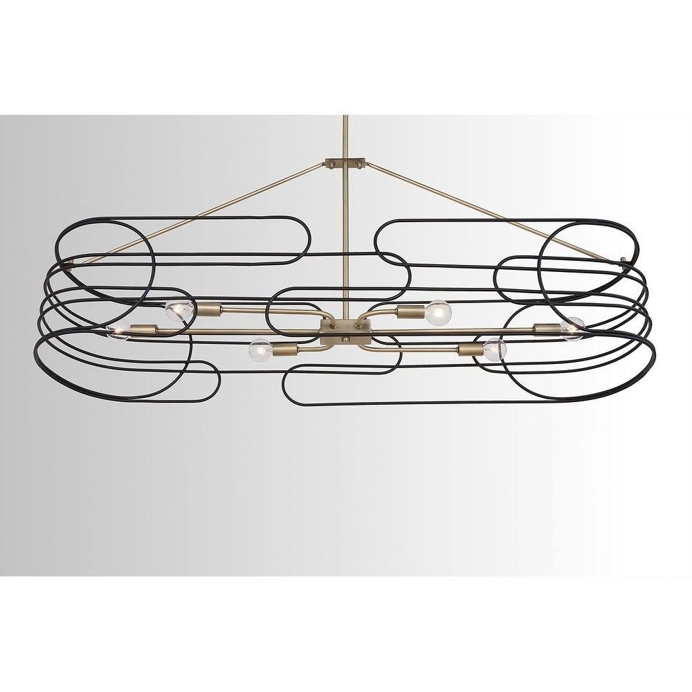 6 Light Island Aged Brass/Black D72303