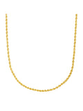 14kt Yellow Gold 20" Hollow Glitter Rope Chain Necklace P881