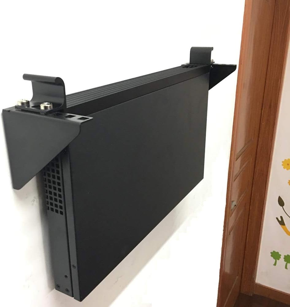 2 Pack 1U Foldable 19 Inches Cold Rolled Steel Vertical Wall Mount Rack Including Hardware A846