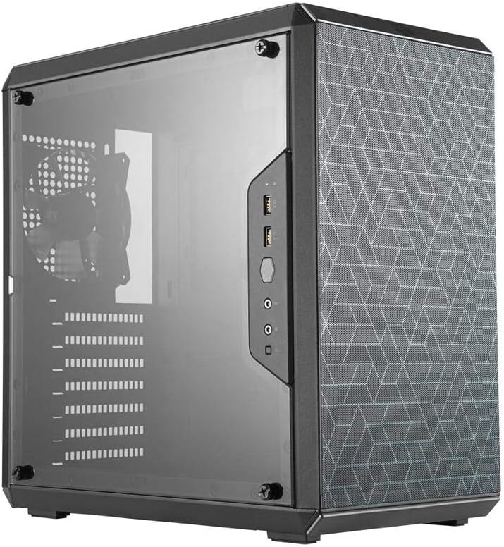 Black Micro-ATX Tower with Acrylic Side Panel, Pack of 2 M51296