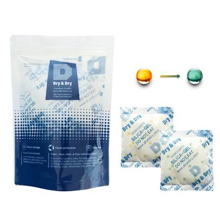 50 Gram 100 Packs Orange Indicating Mixed Silica Gel Packets X893984