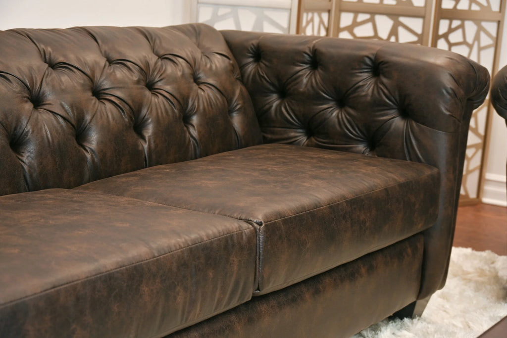 Faux Leather Chesterfield Sofa M2795
