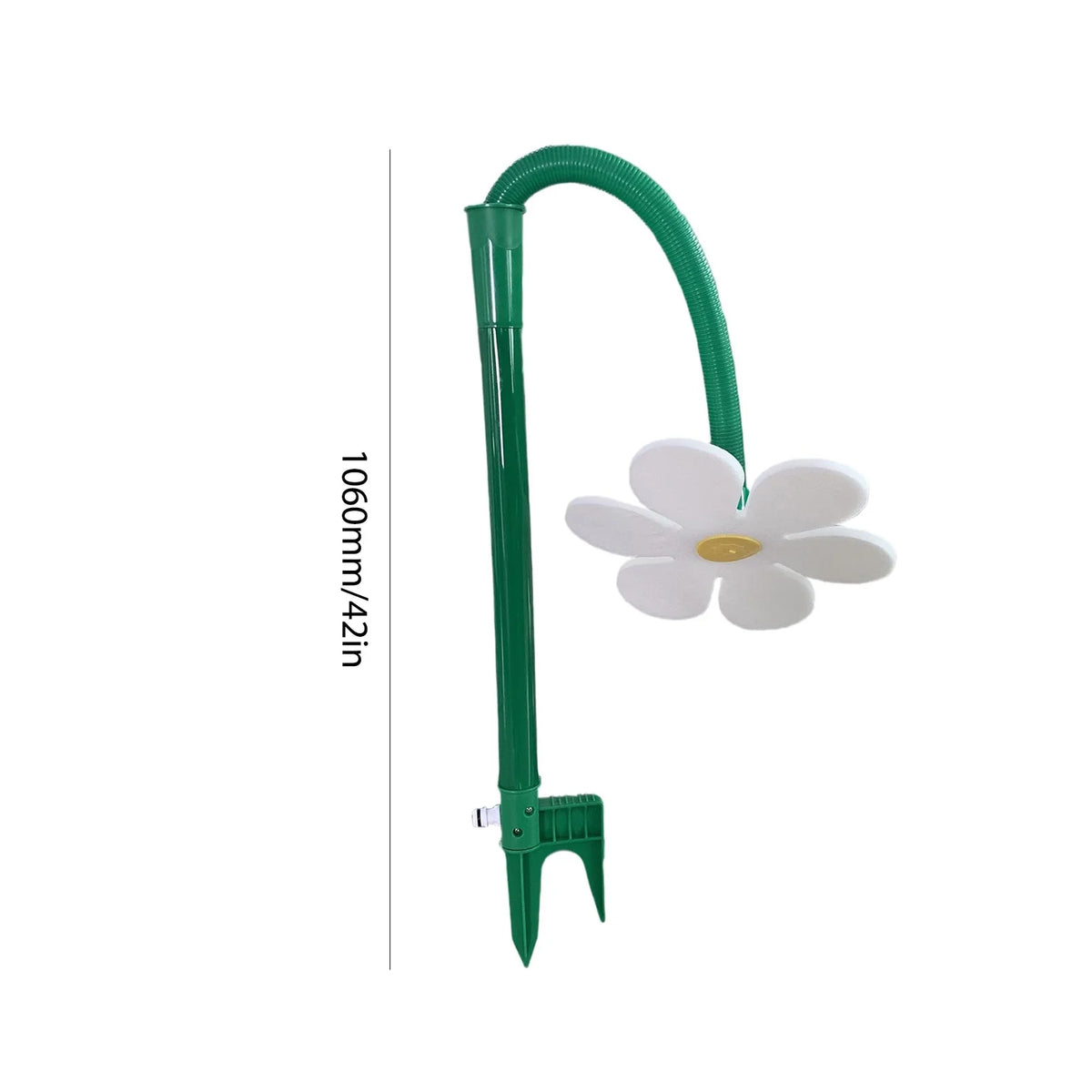White Flower Shaped Dancing Sprinklers Lawn Watering with 2pcs Adapter A1310