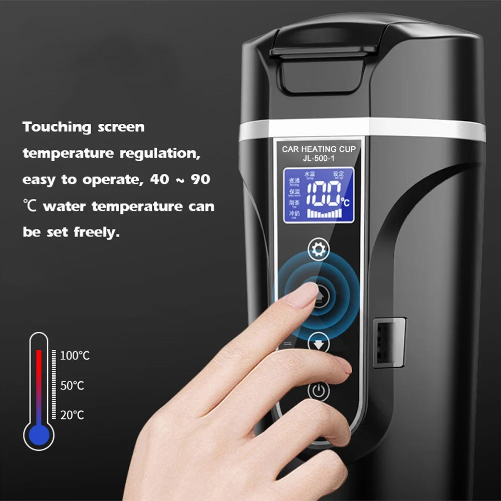 12.0V Car 24V Truck Heated Cup Electric Kettle with LCD Display C622741