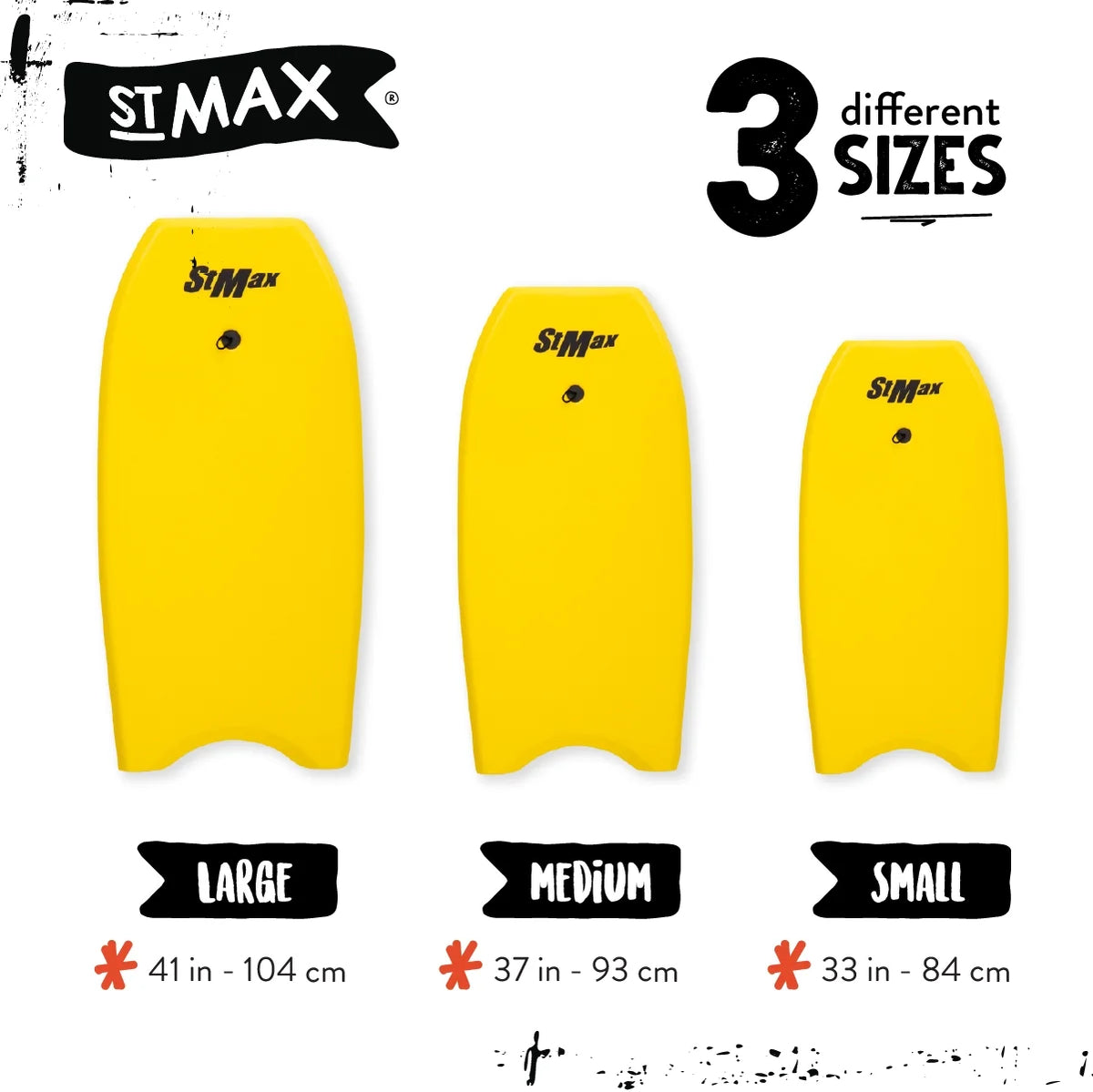 Yellow 41 Inch EPS Core Bodyboard with Wrist Leash R9679