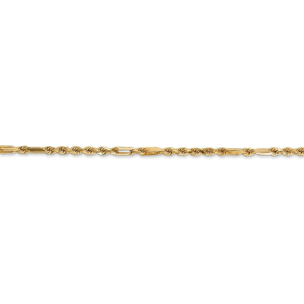14kt Yellow Gold Diamond Cut Milano Rope Chain 18 inch Lobster Clasp V773868