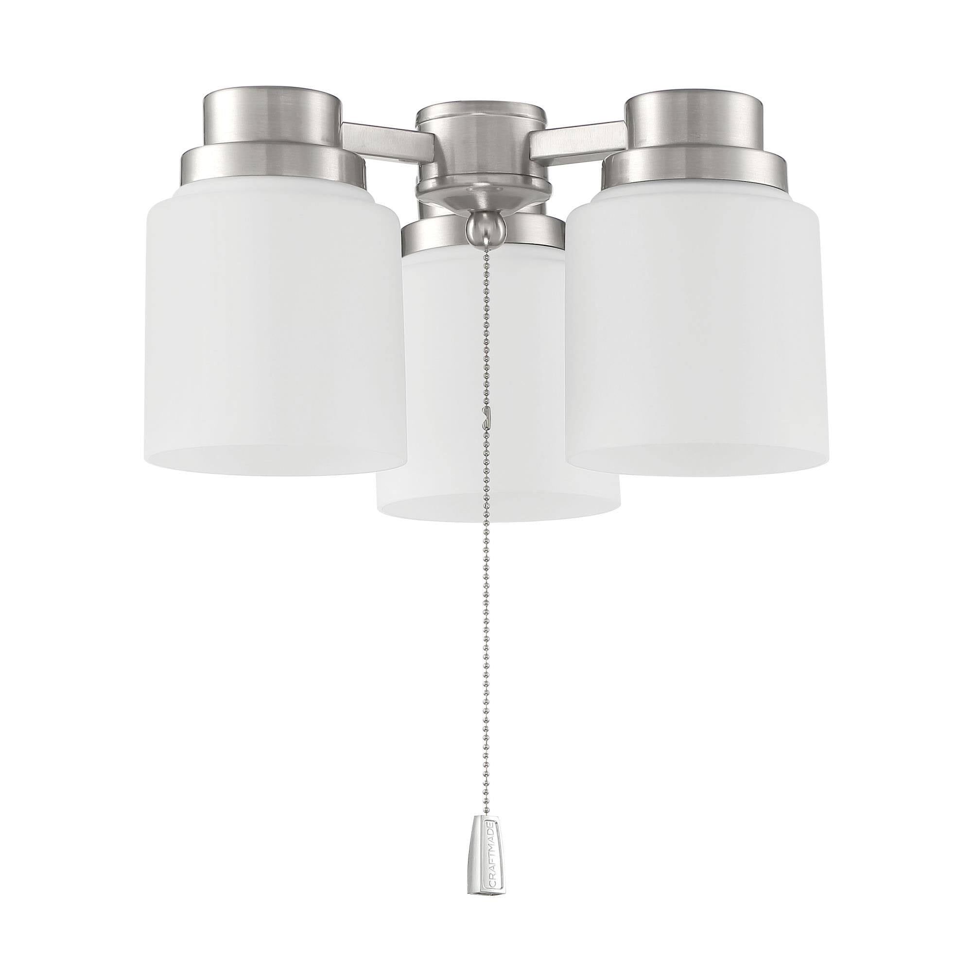 3 Light Universal Fan Light Kit - Polished Nickel L7790