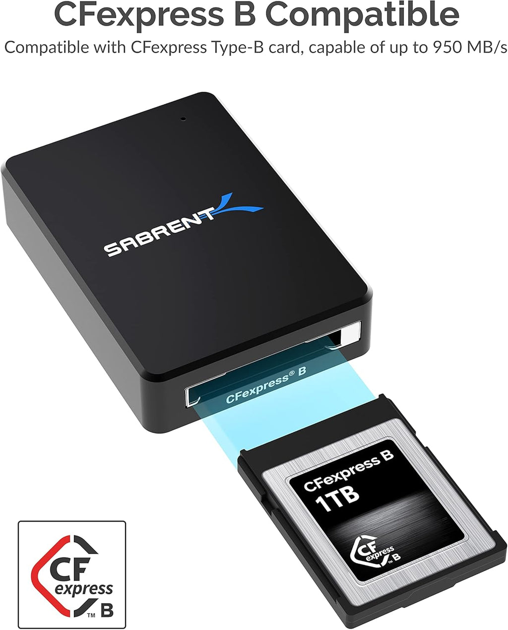 CFexpress Type B Card Reader with USB 3.2 10Gbps, Pack of 2 O362742