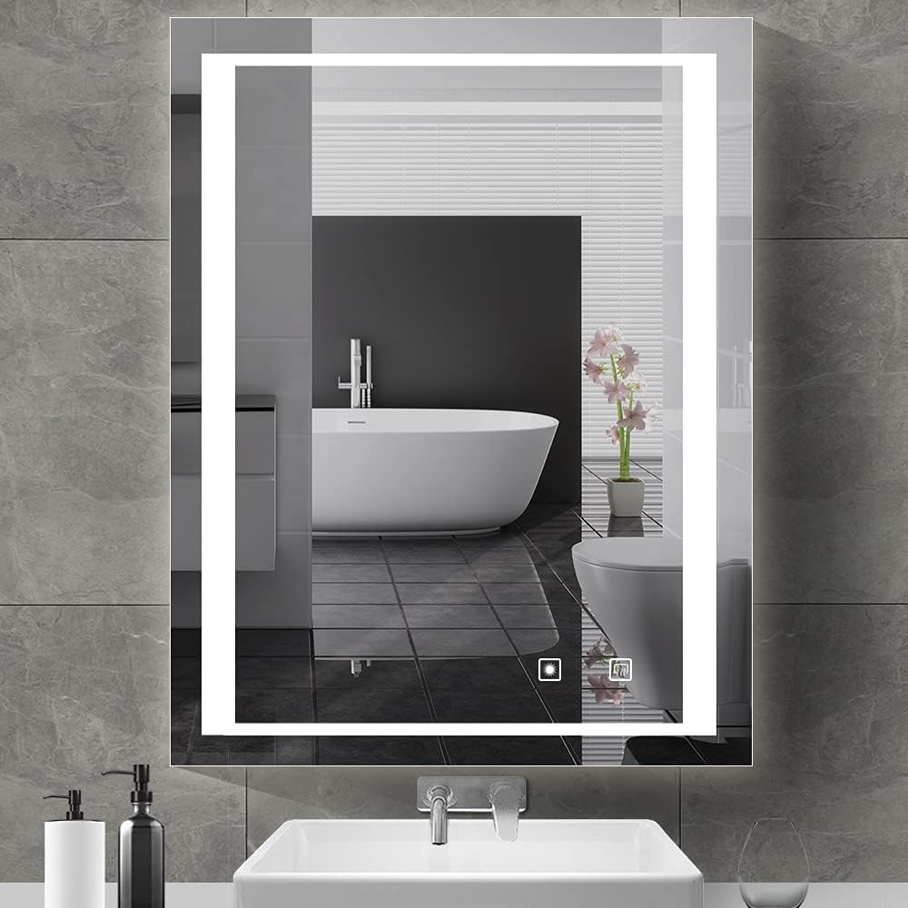 36 x 28 Inch LED Vanity Mirror with Anti-Fog & Dimmer Touch Switch O413157