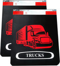 Black Mud Flaps and Aluminum Strip with Reflective, 24inch x 30inch Heavy Duty Rubber Pair A204624